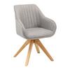 Jídelní židle LEONIE šedá - barvy dubu/světle šedá, Moderní, dřevo/textil (60/84/61cm) - P & B