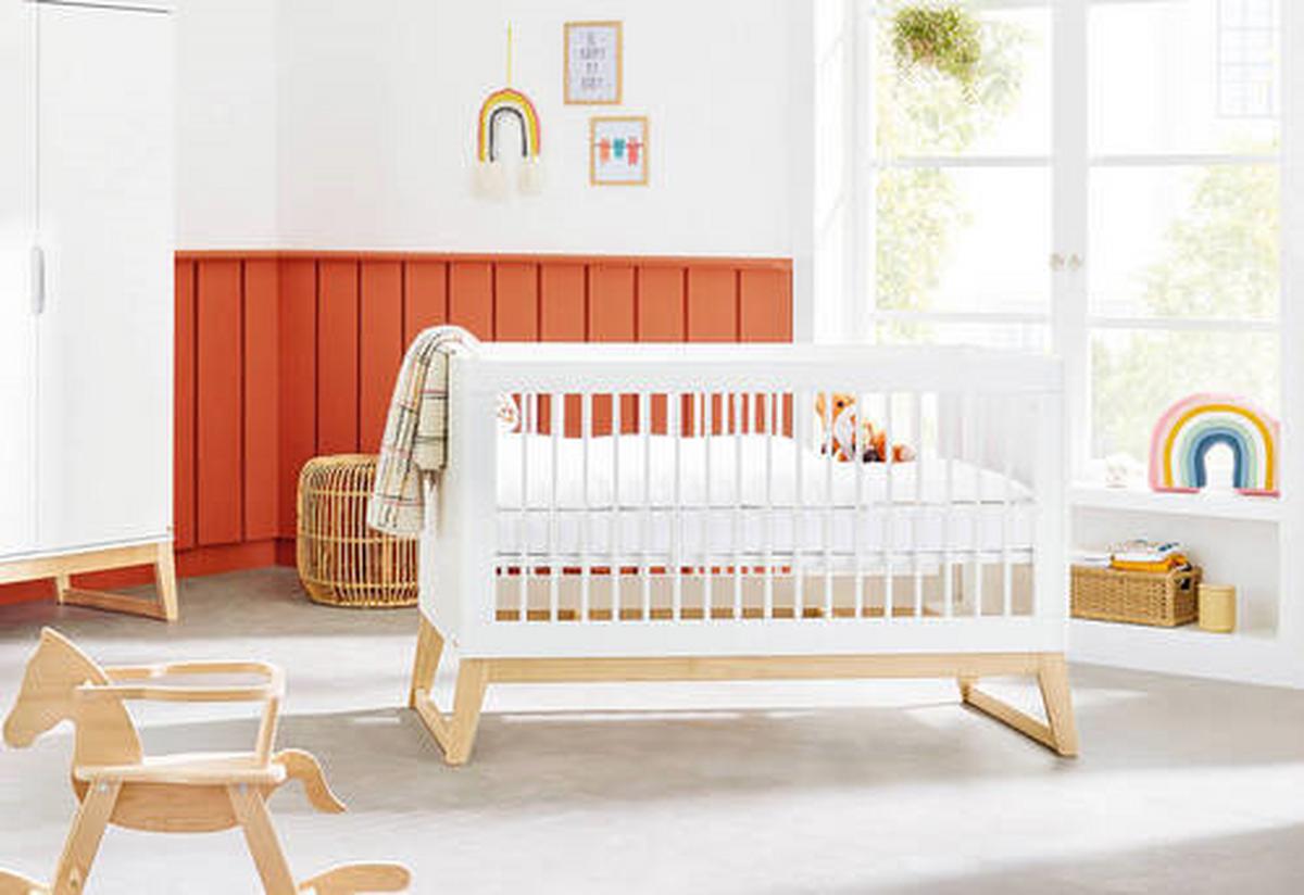 Babyzimmer 103466bg Bridge - Eschefarben/Weiß, Design, Holz/Holzwerkstoff - Pinolino