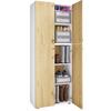 Kleiderschrank Lona Weiß Honigeiche - Honigeiche/Weiß, Design, Holzwerkstoff (70/182/39cm) - MID.YOU