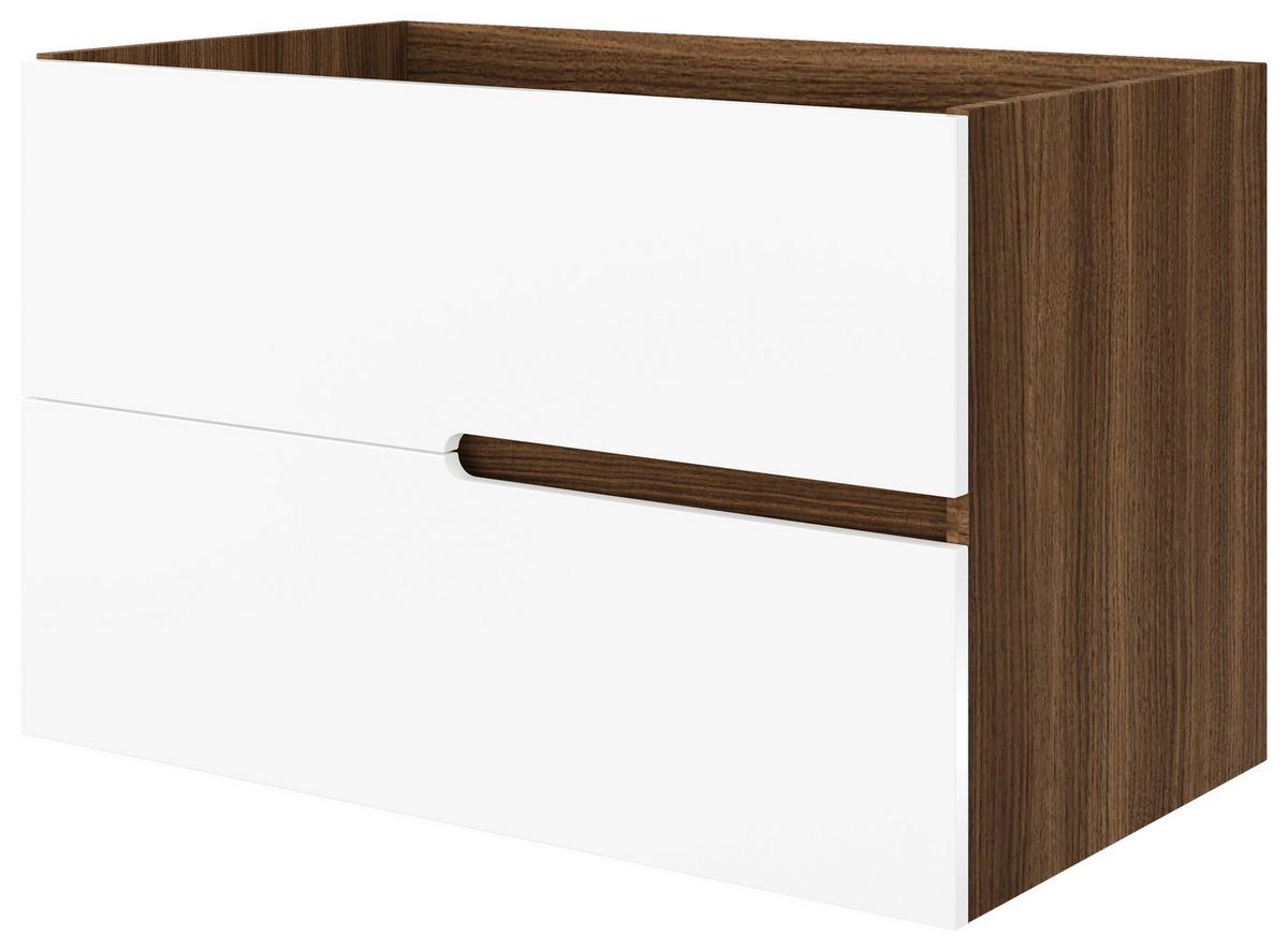Fürdőszoba Blokk Eva 80cm - diószínű/mokka, Konventionell, faalapú anyag/kerámia (80/51/46cm)