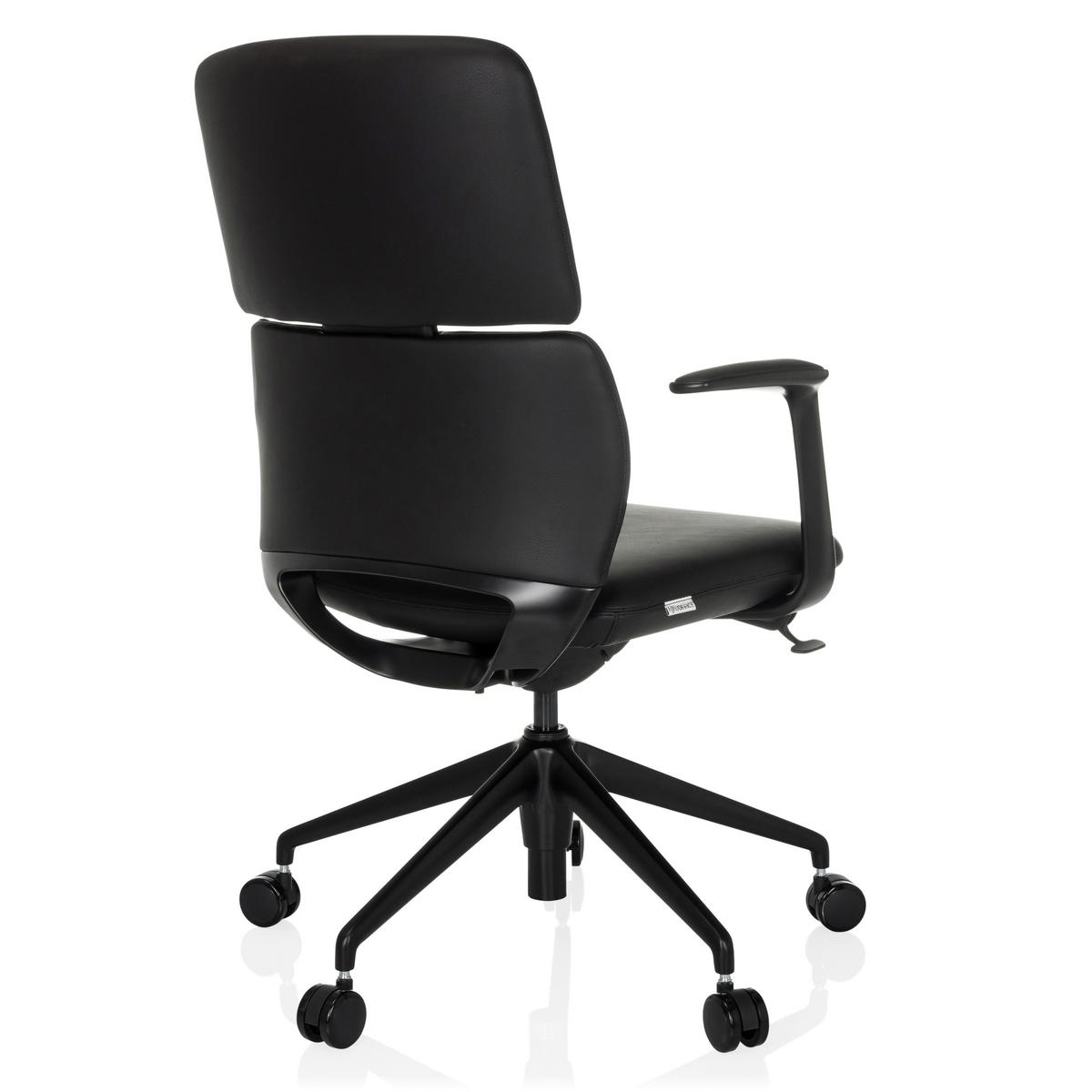 Drehstuhl Schwarz B: 62 cm - Schwarz, MODERN, Leder/Kunststoff (62/98-108/60cm) - MID.YOU