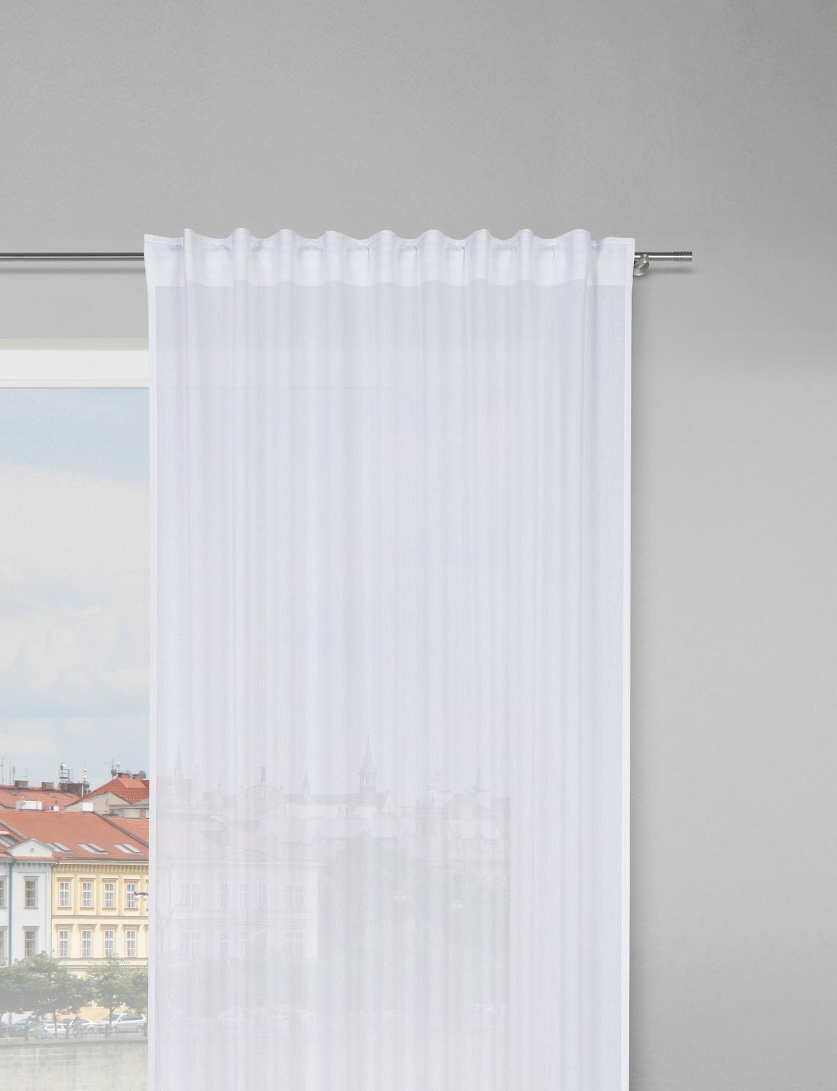 Hotový záves Sila, 140/255cm, biela - biela, Modern, textil (140/255cm) - Modern Living