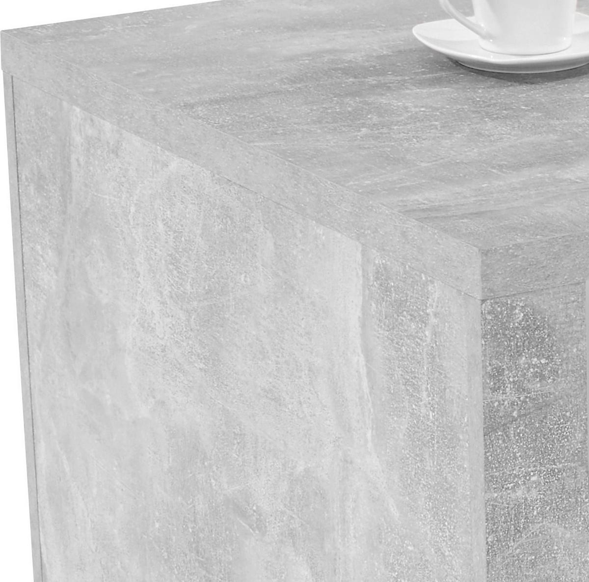 Couchtisch mit Stauraum Iguan, Betonoptik/Weiß - Weiß/Grau, MODERN, Holzwerkstoff (110/45/67cm)