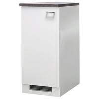 Geräteumbauschrank Lucca Demi 120 - Graubraun/Weiß, KONVENTIONELL, Holzwerkstoff (60/126/60cm) - FlexWell