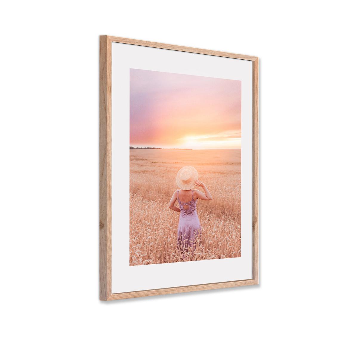 OBRAZ VOUS I - barvy dubu/žlutá, kompozitní dřevo/papír (30/40cm) - Modern Living