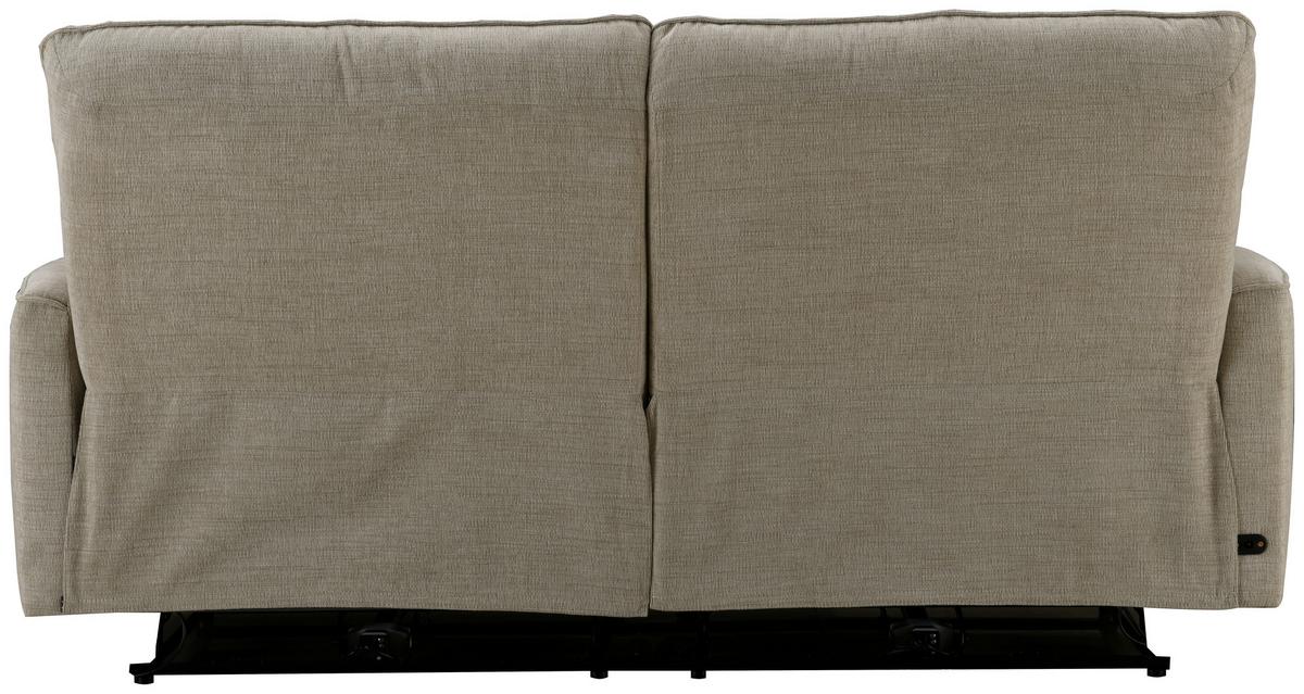2-Sitzer-Sofa Steffi inkl. Elektr. Relaxfunktion B:196 cm - Beige/Schwarz, KONVENTIONELL, Holz/Textil (196/98/93cm) - Livetastic