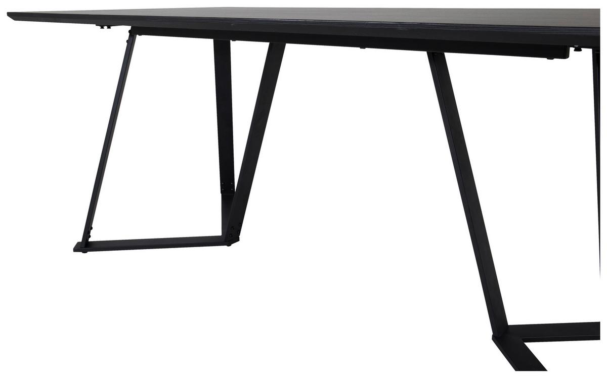 Esstisch Marina - Schwarz, Design, Holzwerkstoff/Metall (180/90/75cm) - Livetastic