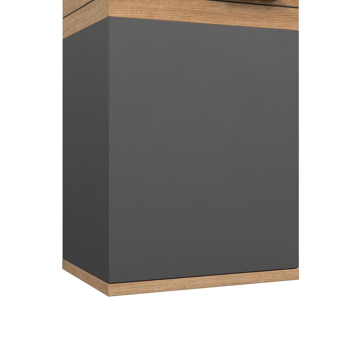 Badezimmer Hochschrank Cotia Cotls 40x170 cm Anthrazit - Eichefarben/Anthrazit, MODERN, Holzwerkstoff (40/170/30cm) - James Wood