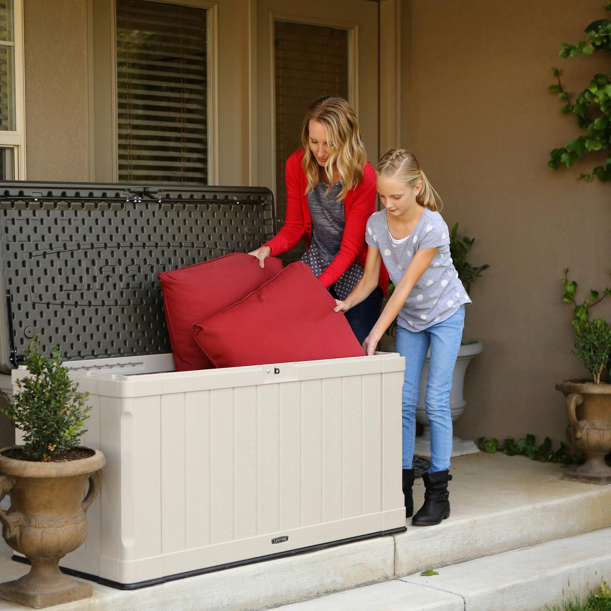 Kissenbox Wasserdicht Harmony 128x67x64 cm 440l  Grau - Grau, Basics, Kunststoff (128/67/64cm)