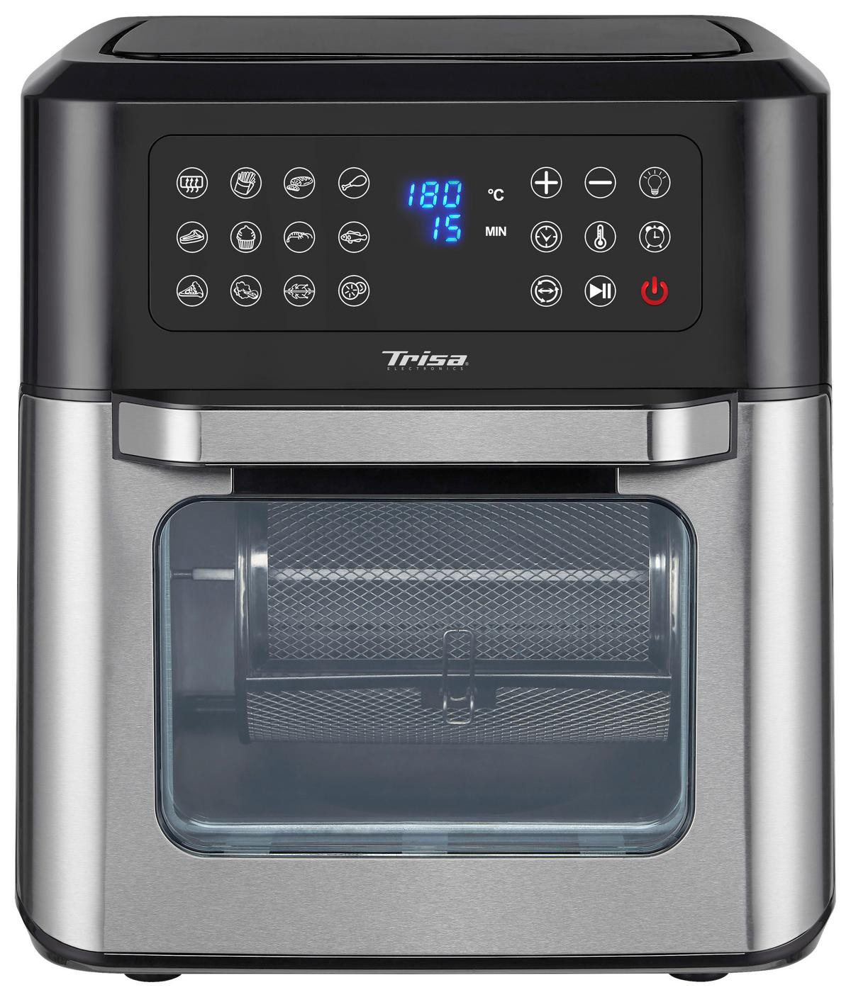 Heißluftfritteuse 7424.4212 - Edelstahlfarben/Schwarz, Basics, Kunststoff/Metall (32,2/38,8/32,7cm) - Trisa Electronics
