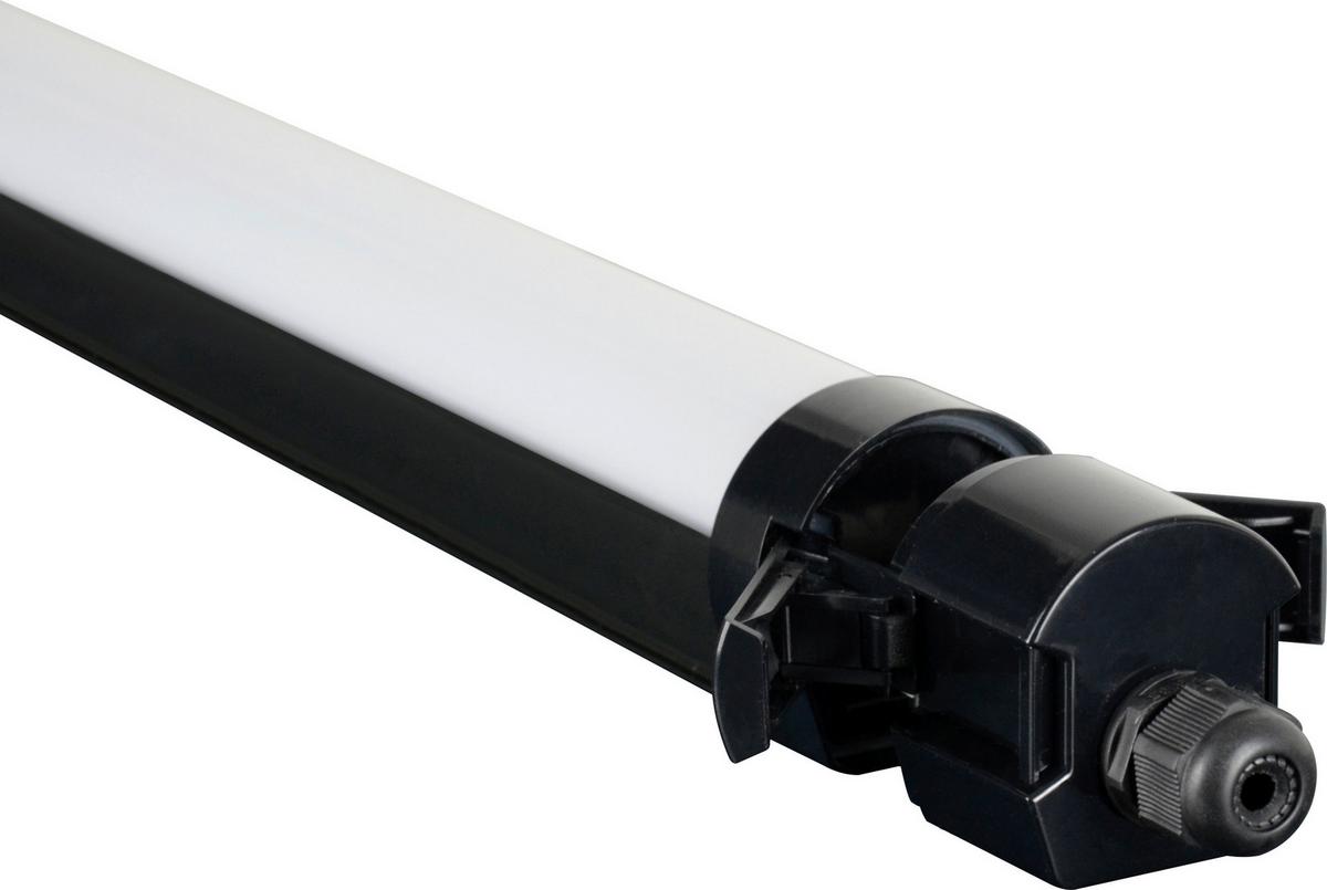 LED-Deckenleuchte L: 62 cm, für In-Und Outdoor - Schwarz, Basics, Kunststoff (62/6/6cm)