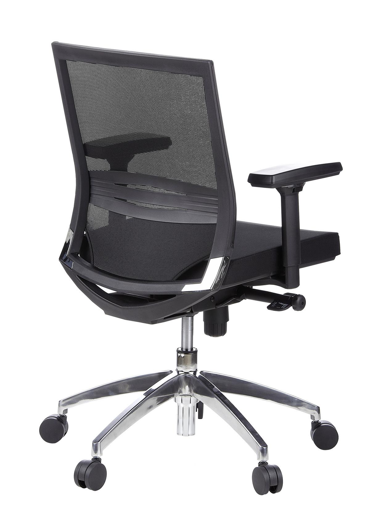 Drehstuhl Porto Pro Schwarz - Alufarben/Schwarz, MODERN, Kunststoff/Textil (59/108/49cm) - MID.YOU