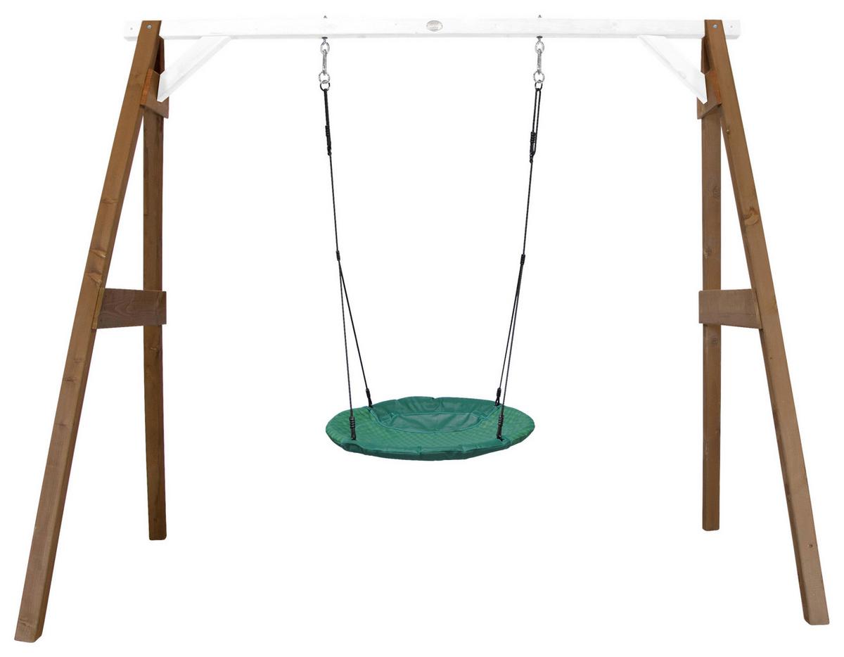 Nestschaukel A030.134.03 - Braun/Weiß, KONVENTIONELL, Holz/Kunststoff (254/207/160cm) - Ambia Garden
