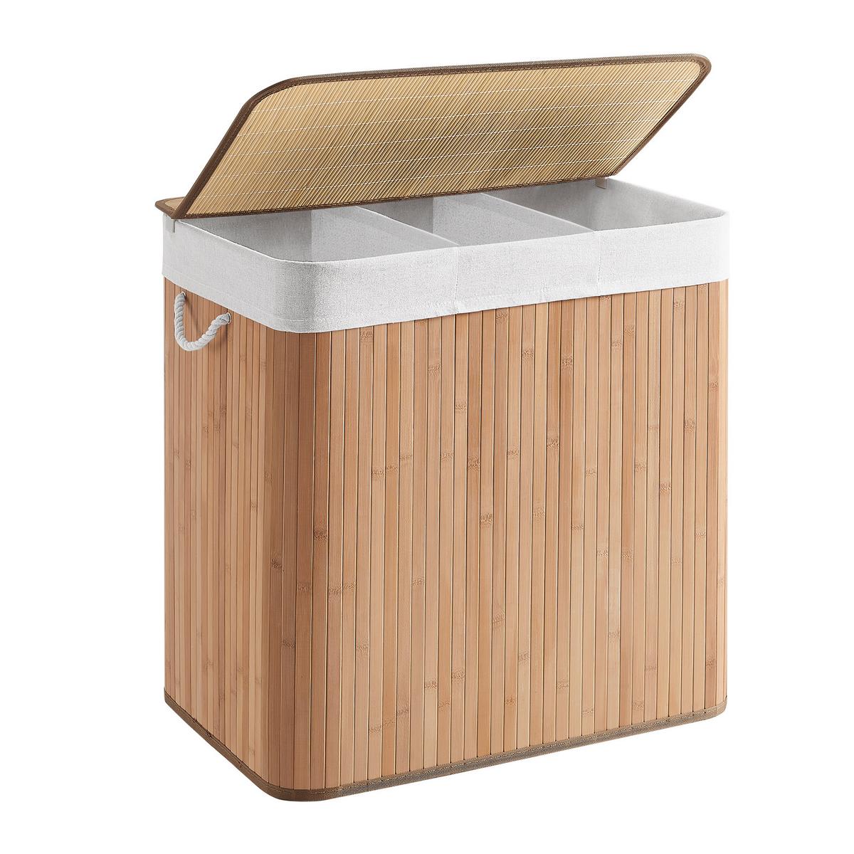 Wäschekorb Naturfarben B: 60 Cm - Naturfarben, Basics, Naturmaterialien/Textil (60/61,5/40cm)