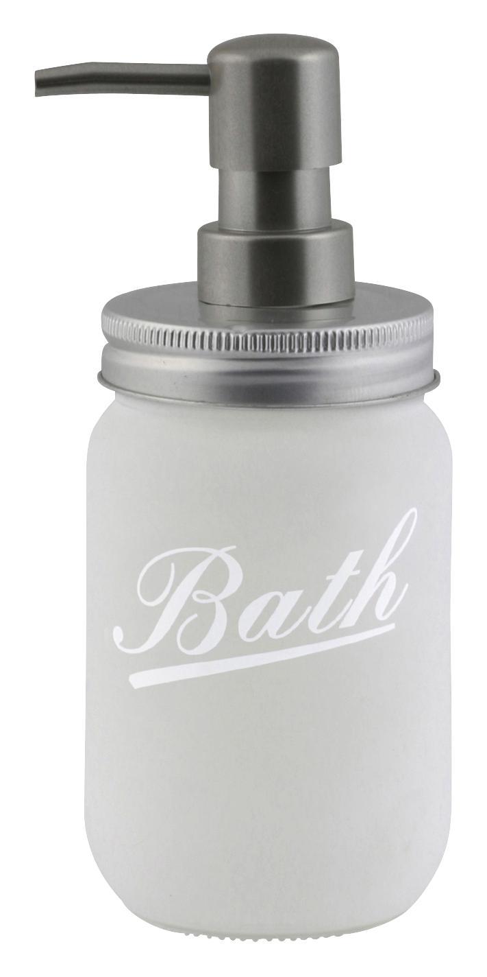 Seifenspender Retro, Weiß - Weiß, MODERN, Glas (6,5/18,5cm)