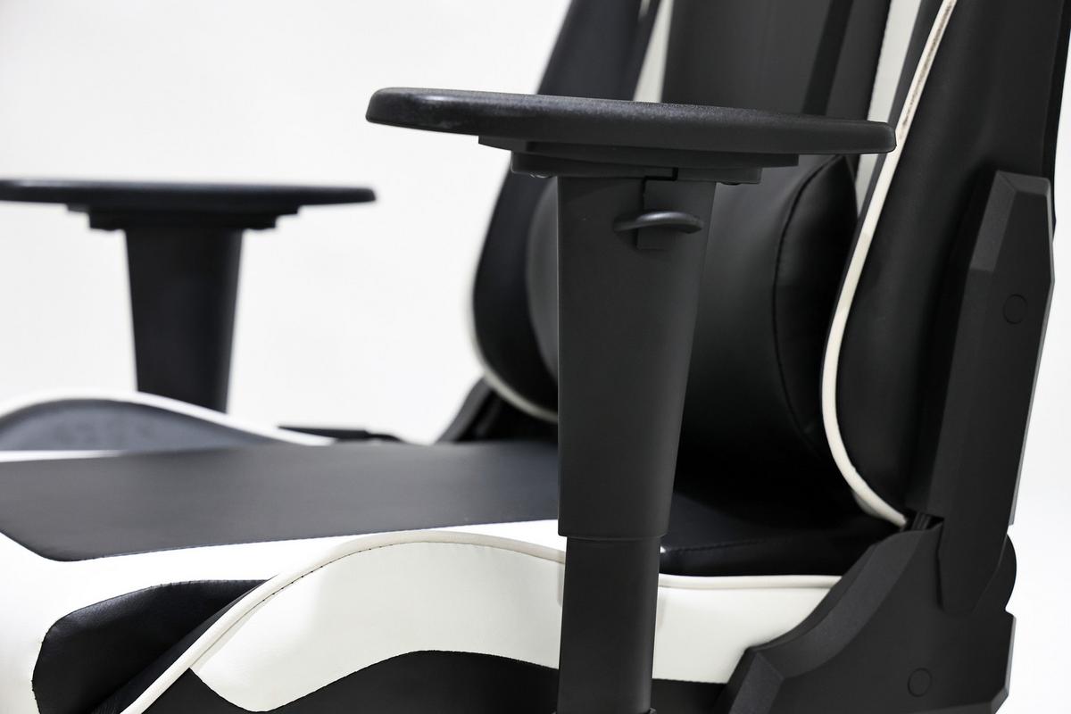 Otočná stolička ZIVA - čierna/biela, Modern, kov/textil (69,5/120-130/66cm) - Mömax