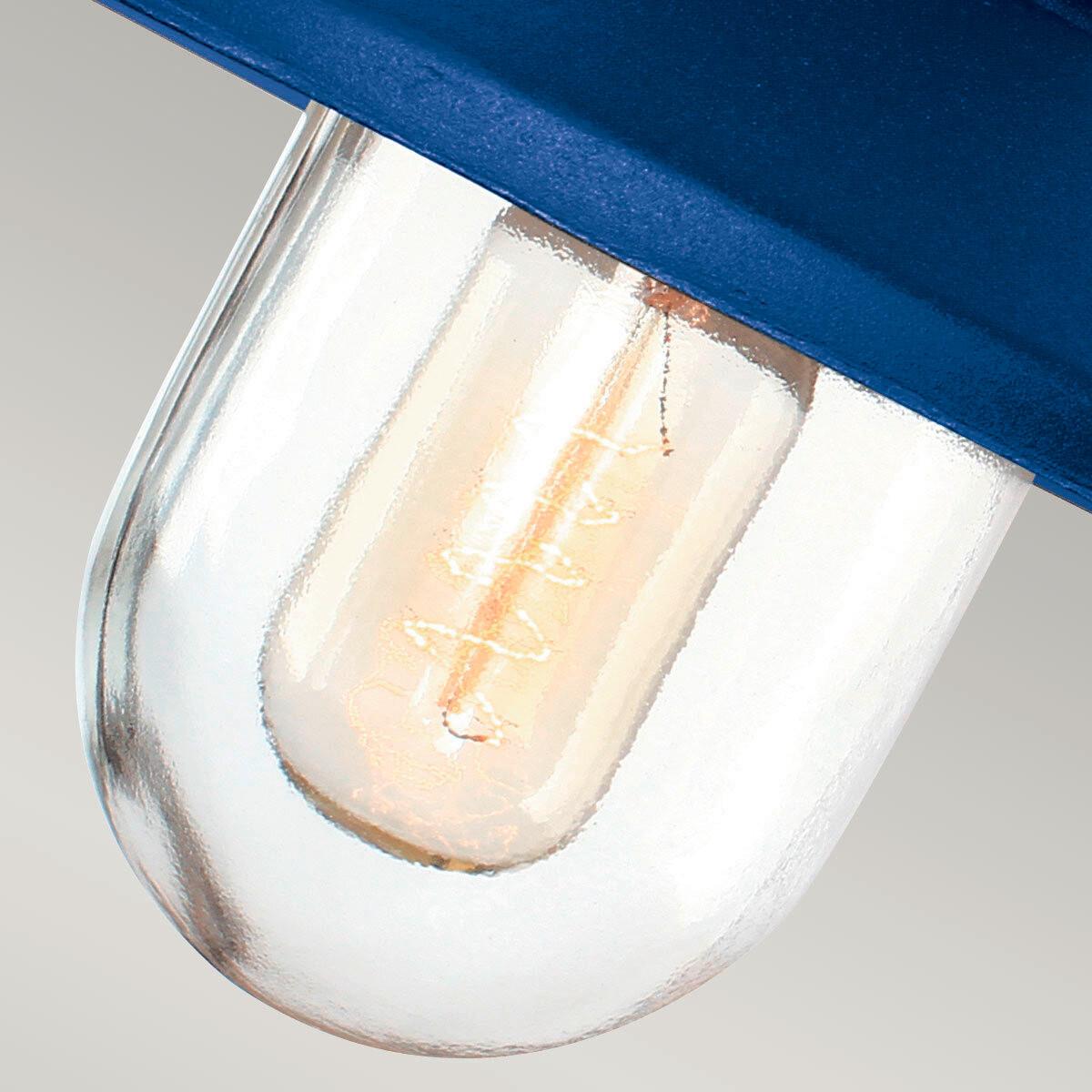 Außenwandleuchte Klampenborg-Nvb - Blau, KONVENTIONELL, Glas/Metall (42/27.5/25.5cm) - Elstead Lighting