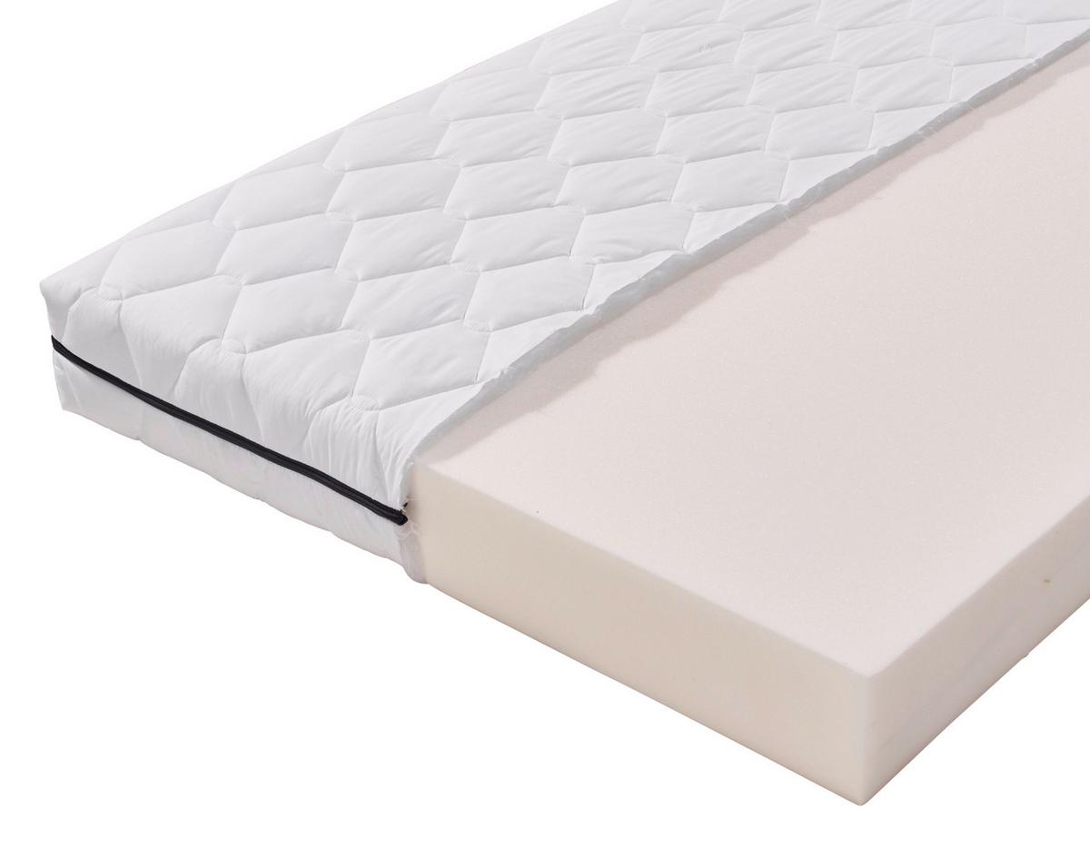 Komfortschaummatratze Base 90x200 cm H3 H: 13 cm - Weiß, MODERN, Textil (90/200cm) - Livetastic