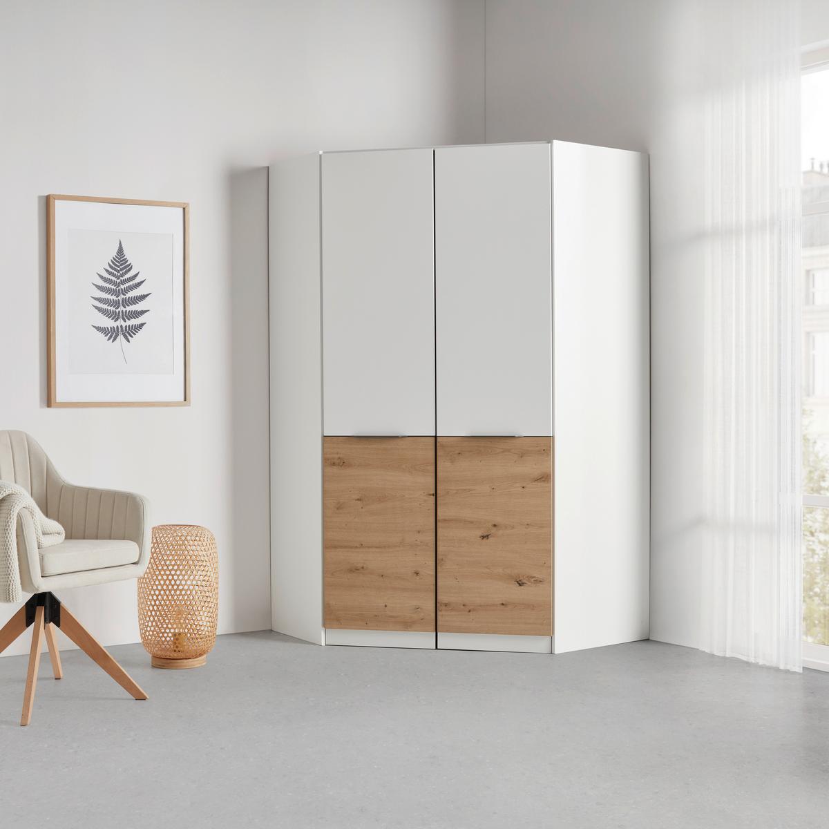 PRŮCHOZÍ ROHOVÁ SKŘÍŇ MAX-EXTRA - bílá/šedá, Konvenční, kompozitní dřevo/plast (117/197/117cm)