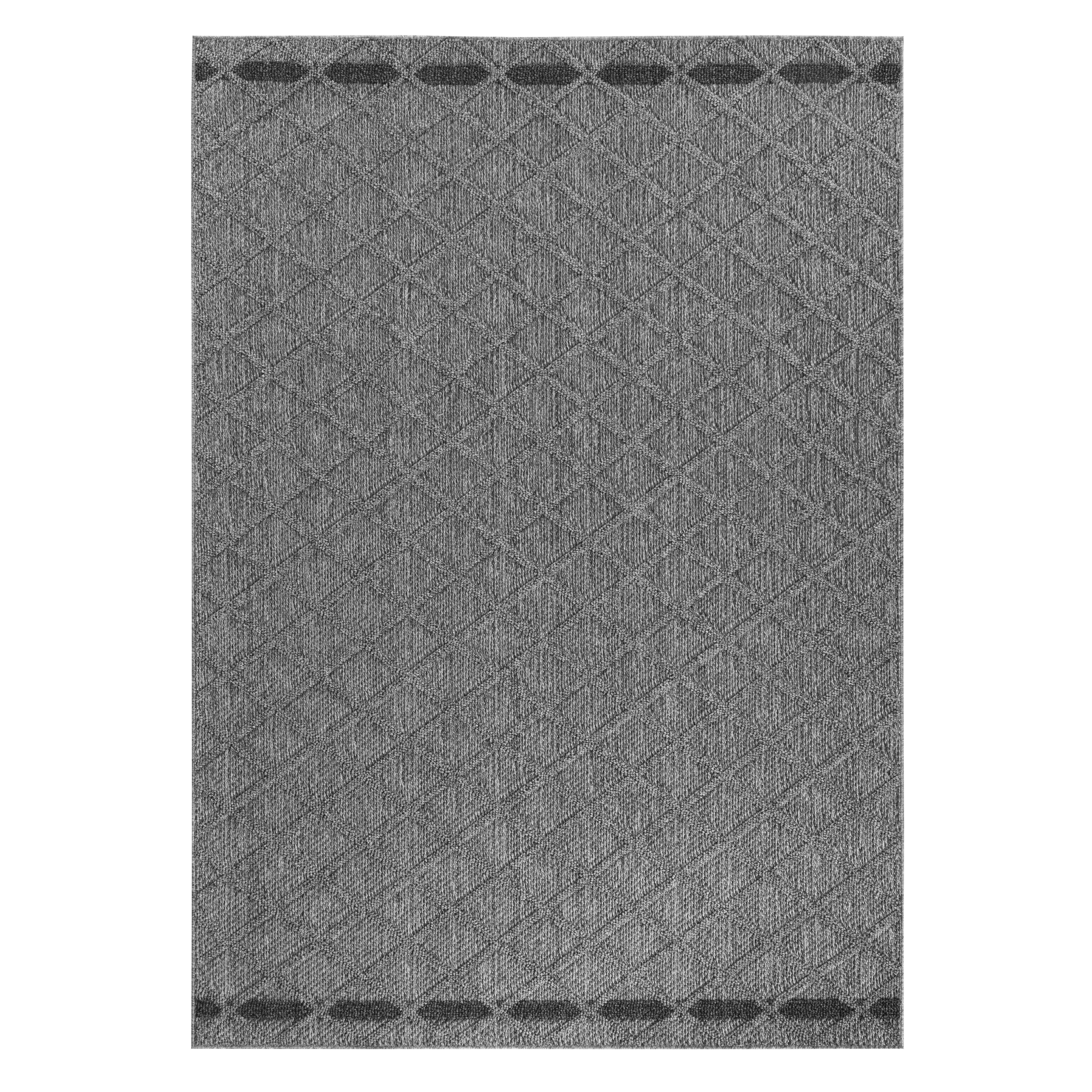 Outdoorteppich Patara - Grau, Design, Textil (140/200cm) - Novel