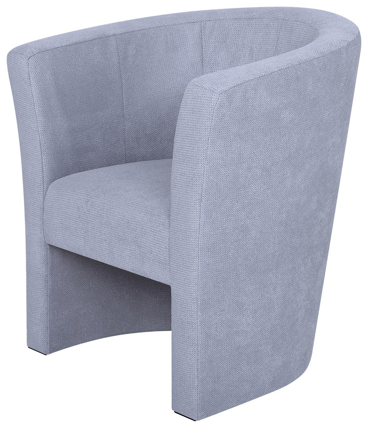Koktailové kreslo PAUL, sivá tkanina CROWN - čierna/sivá, Konventionell, kompozitné drevo/textil (70/76/64cm) - P & B