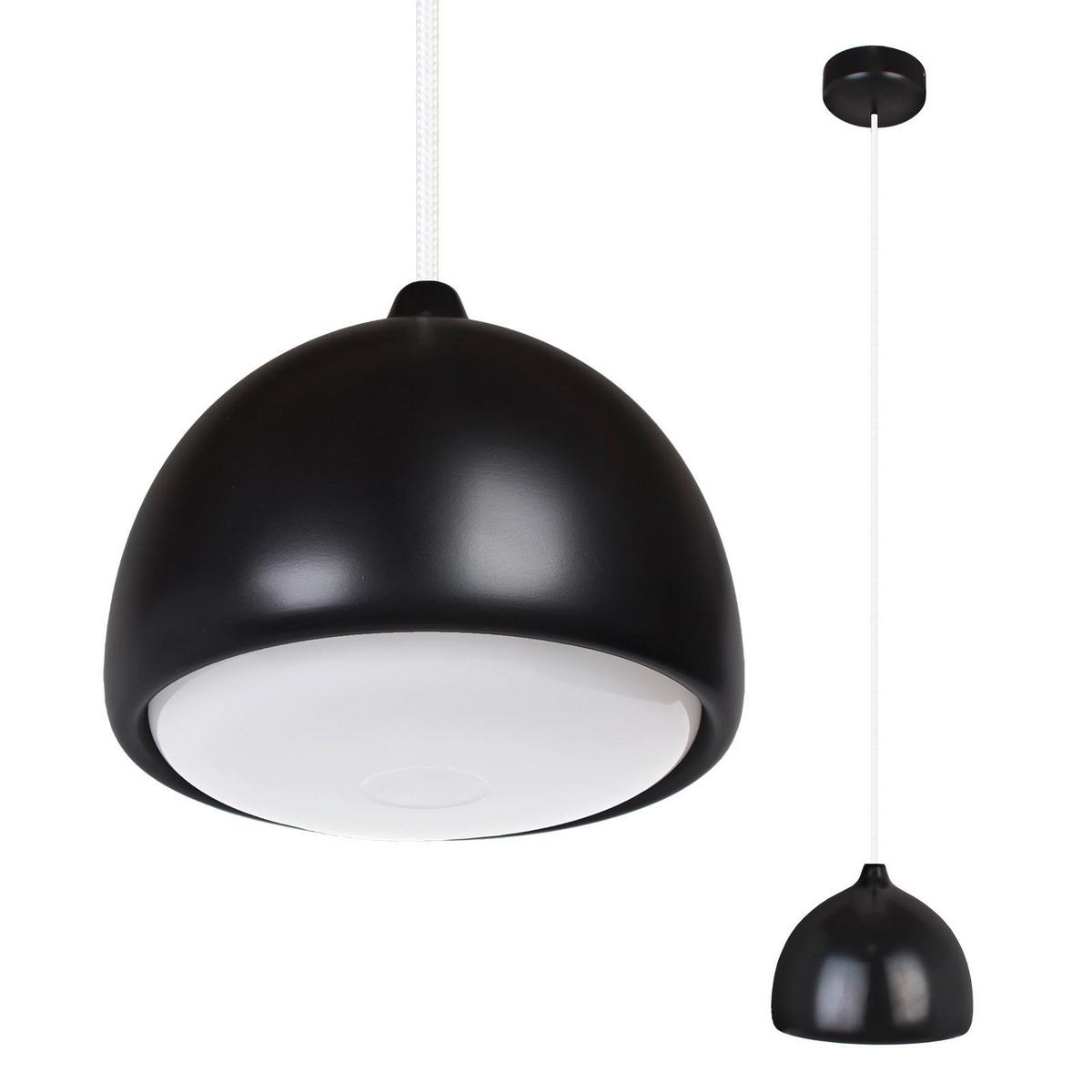 Hängeleuchte 8550139 Acorn I - Schwarz/Weiß, Design, Holz (17,5/90-140cm)