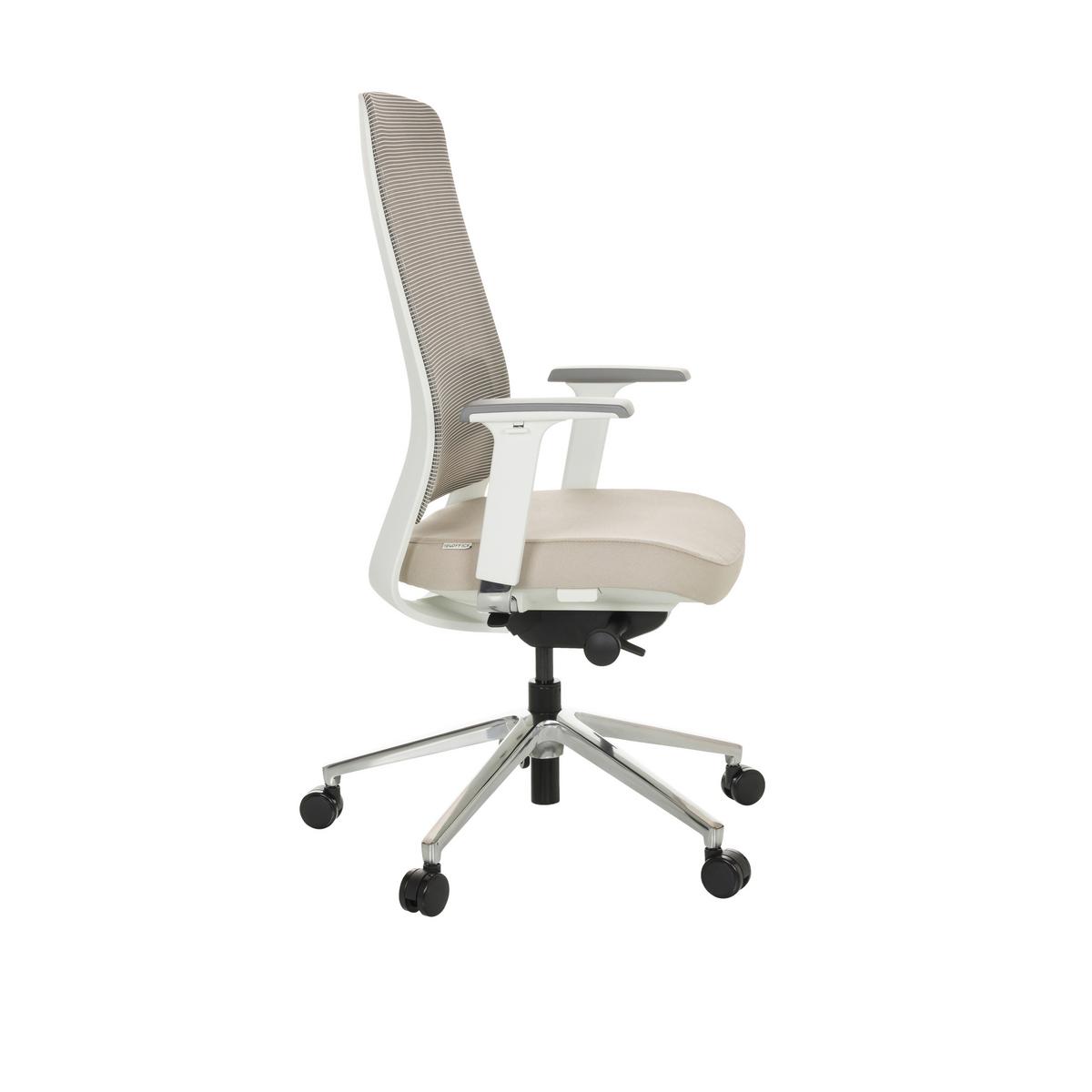 Bürostuhl Chiaro T2 Mit Wippfunktion Beige/Weiß - Beige/Weiß, MODERN, Kunststoff/Textil (67/118/63cm) - MID.YOU