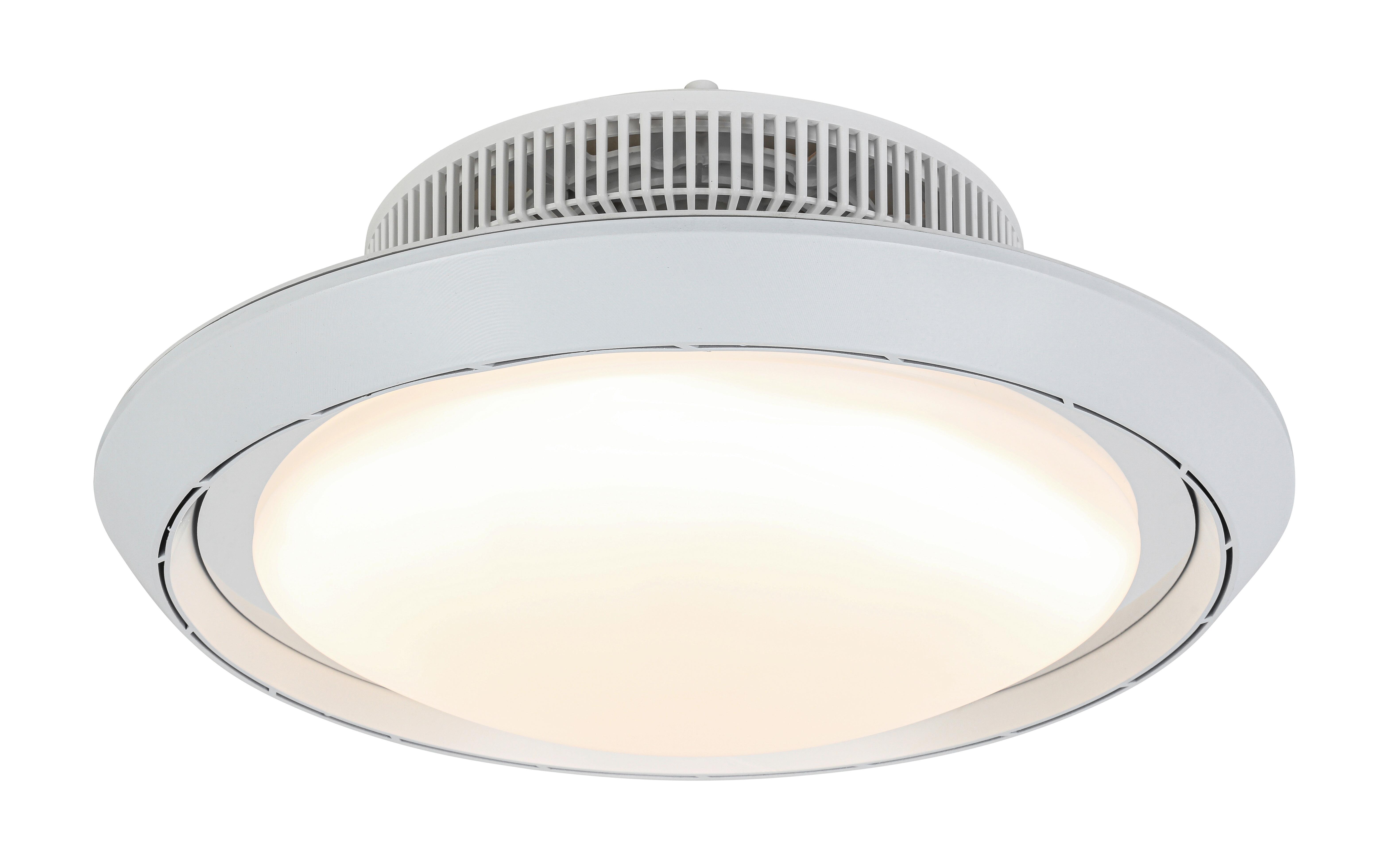 STROPNÍ VENTILÁTOR KURTO - bílá/barvy chromu, Moderní, plast (43/20cm) - Mömax