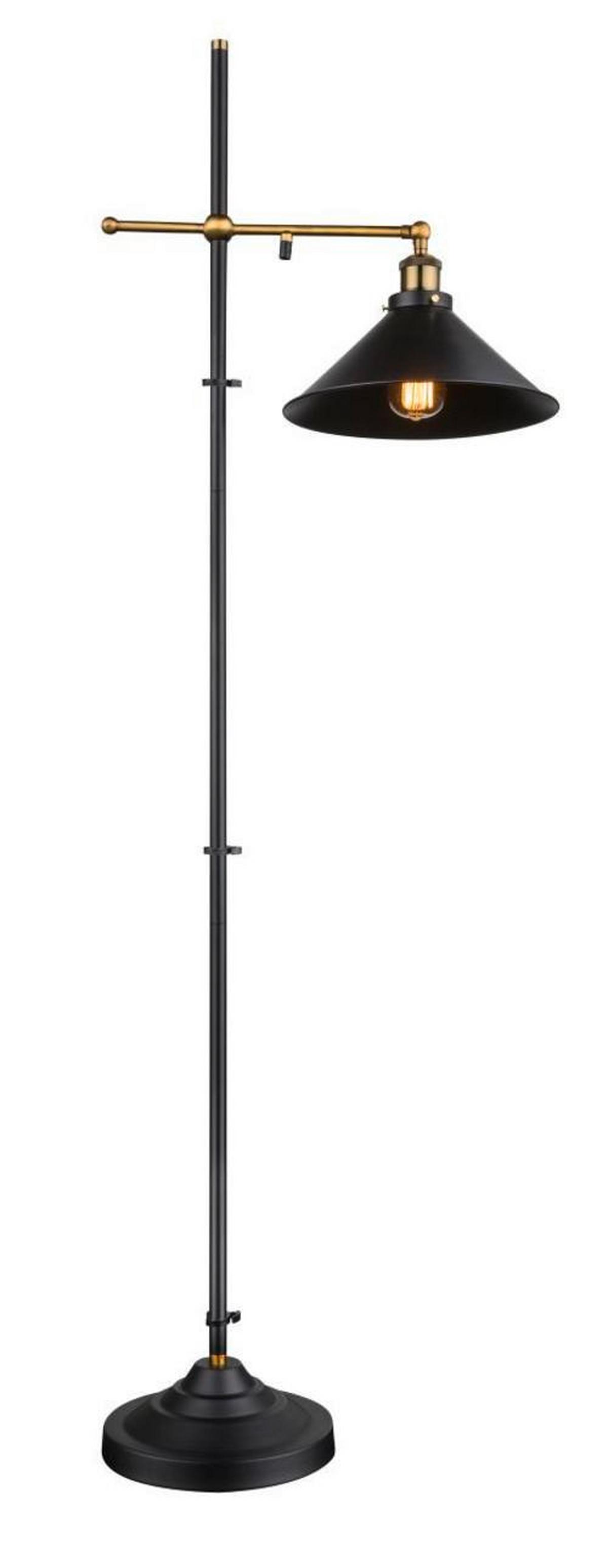 Állólámpa Lenius - fekete, Lifestyle, fém - Globo