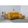 Ecksofa Noret, Gelb S: 223x157 Cm - Gelb/Buchefarben, Design, Textil (223/157cm) - MID.YOU