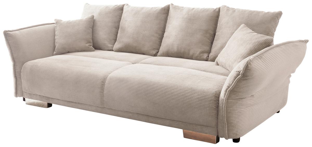 Bigsofa Pera, Beige B: 242 Cm - Chromfarben/Beige, MODERN, Textil (242/71/90/131cm) - Livetastic