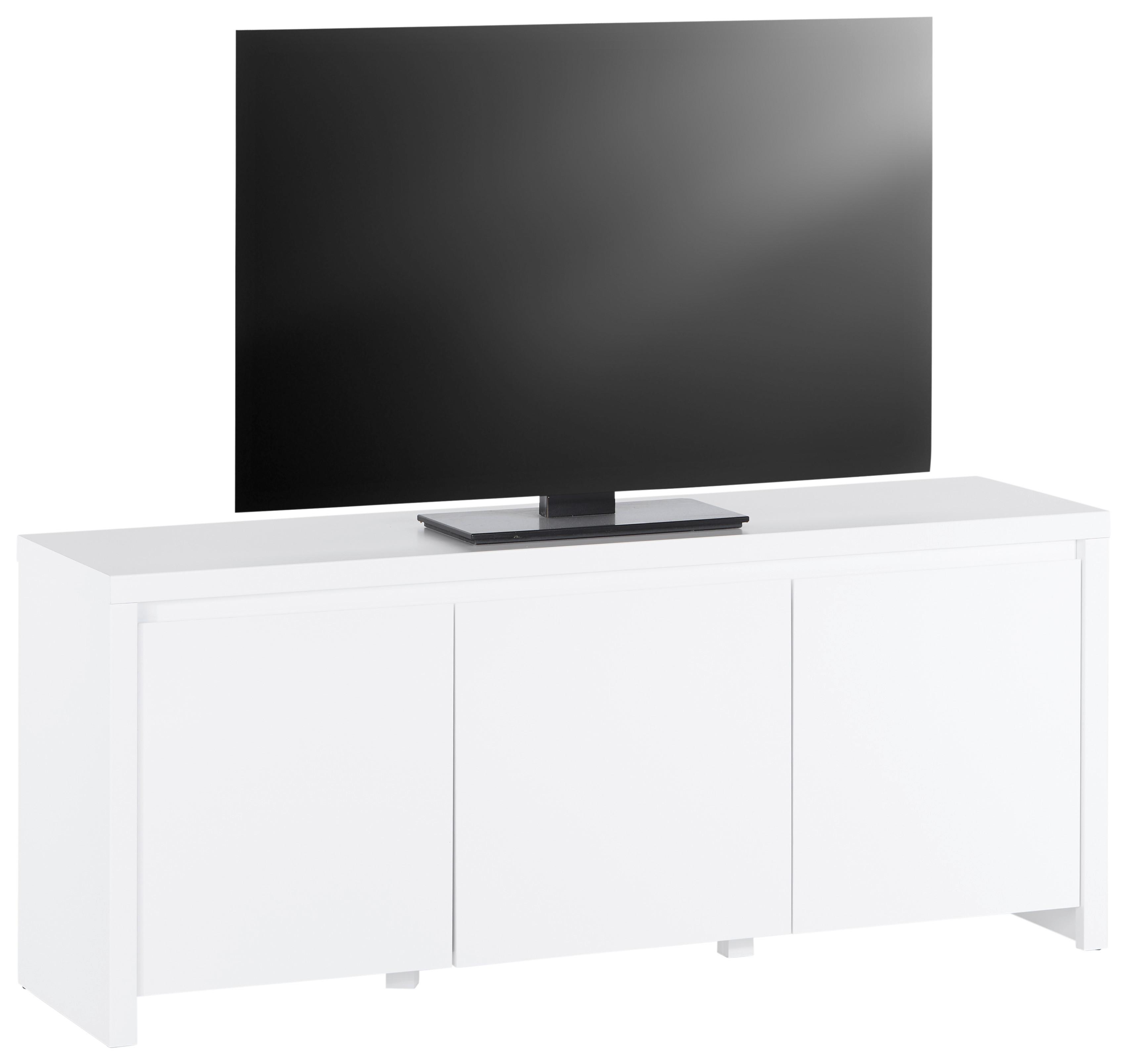 Médiaállvány 143/61 Cm - fehér, Modern, faalapú anyag (143,2/61/40cm)