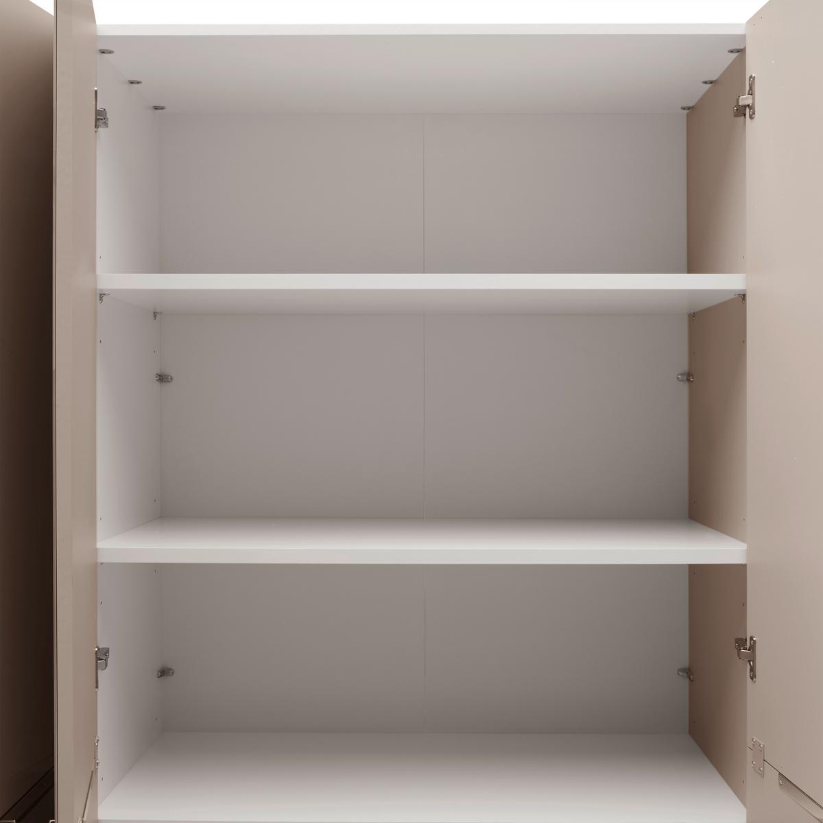 Skriňa s otočnými dverami SIENA, šírka 250 cm - kašmírová/chrómová, Konventionell, kov/kompozitné drevo (250/212/57cm)