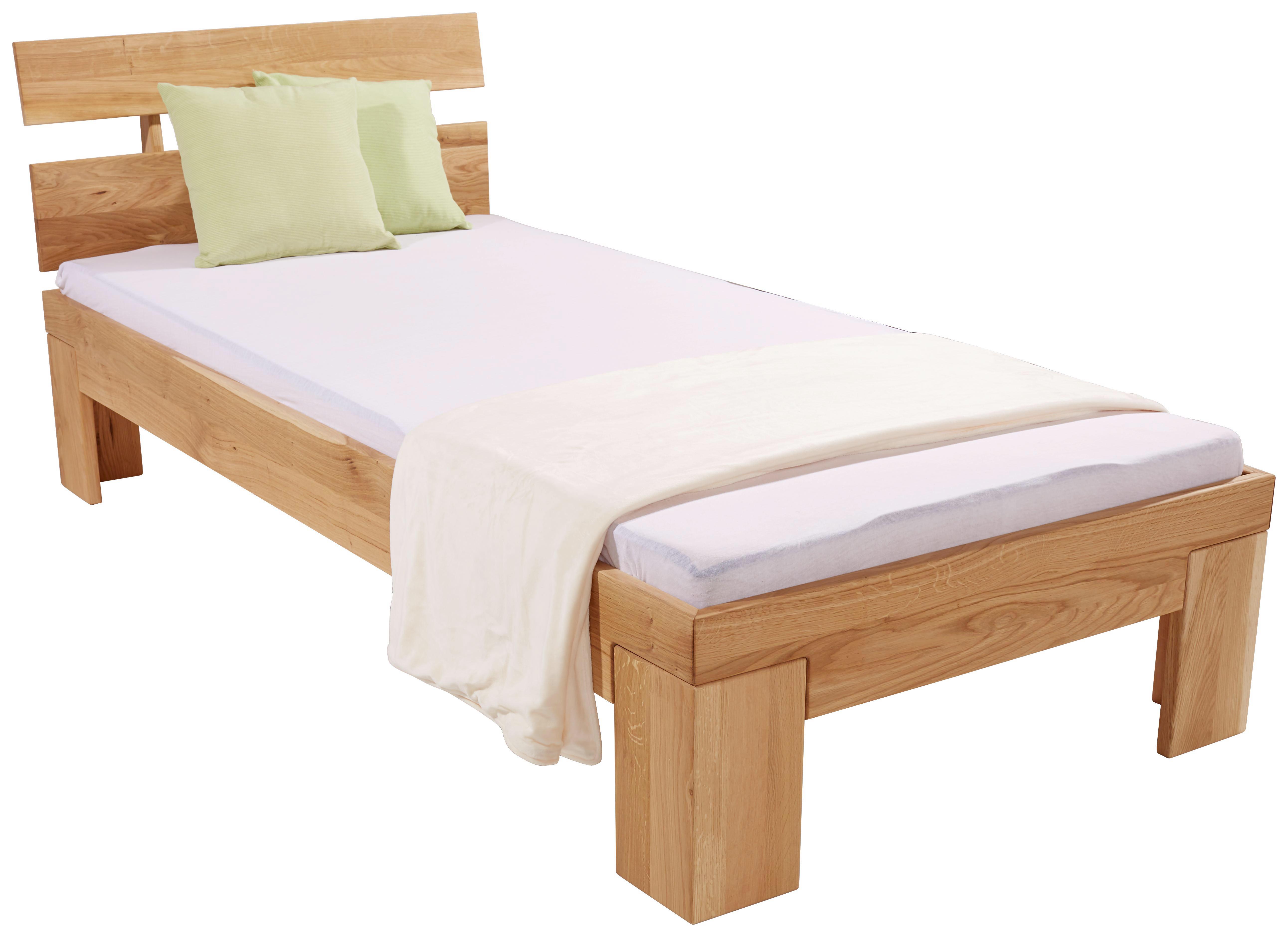 Futonbett Yves 90x200 Eiche Massiv - Eichefarben, KONVENTIONELL, Holz (90/200cm)