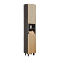 Vysoká skříňka VENEZIA - černá/barvy dubu, Lifestyle, kompozitní dřevo (35/195/32cm) - Mömax