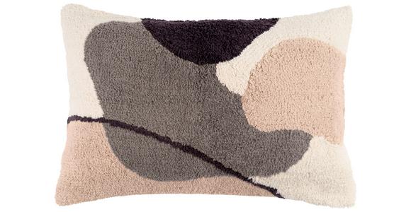 Zierkissen Viola 35x50 cm Baumwolle Beige/Taupe + Zipp - Beige, MODERN, Textil (35/50cm) - Luca Bessoni