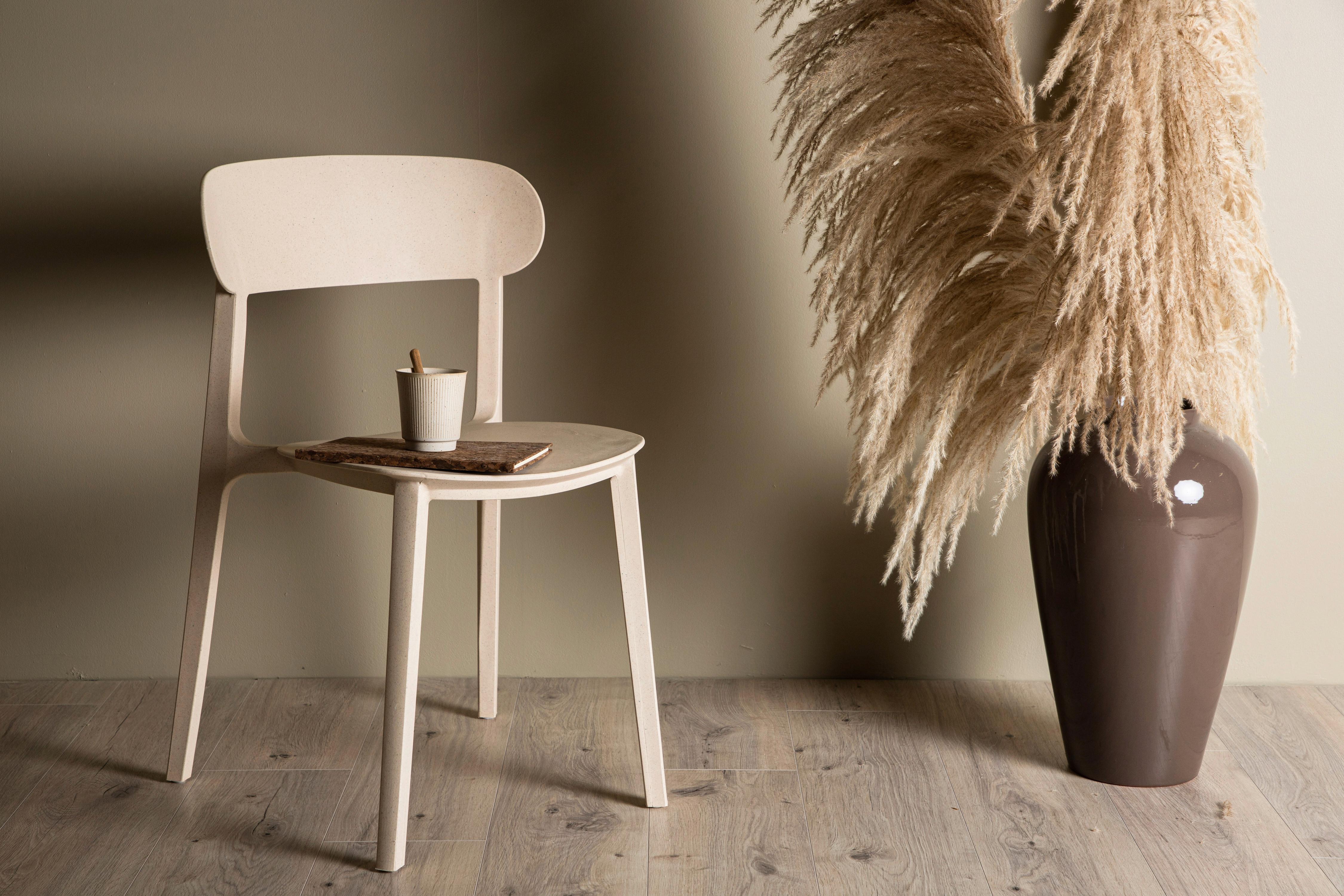 Stuhl-Set Åstol - Beige, Design, Holz/Kunststoff (50/78,5/52cm) - Livetastic