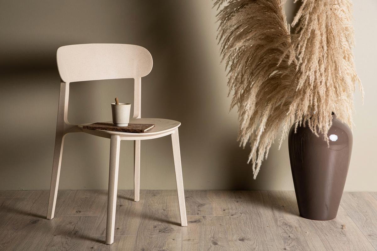 Stuhl-Set Åstol - Beige, Design, Holz/Kunststoff (50/78,5/52cm) - Livetastic