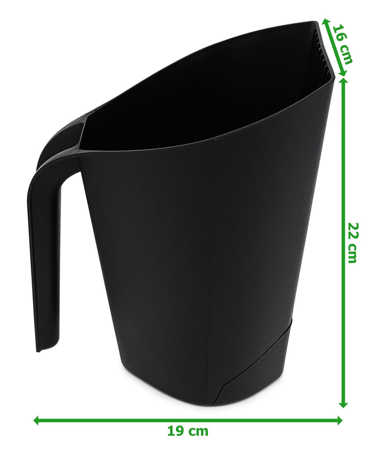 Pelletsschaufel XL Anthrazit - Anthrazit, Basics, Kunststoff (19/22/16cm)