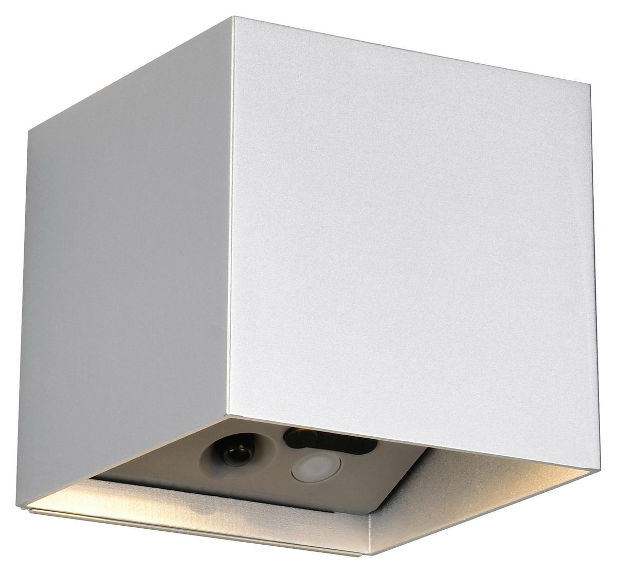 Led Falilámpa Mana - ezüstszínű, Modern, műanyag (10/10,5/10cm) - Luca Bessoni