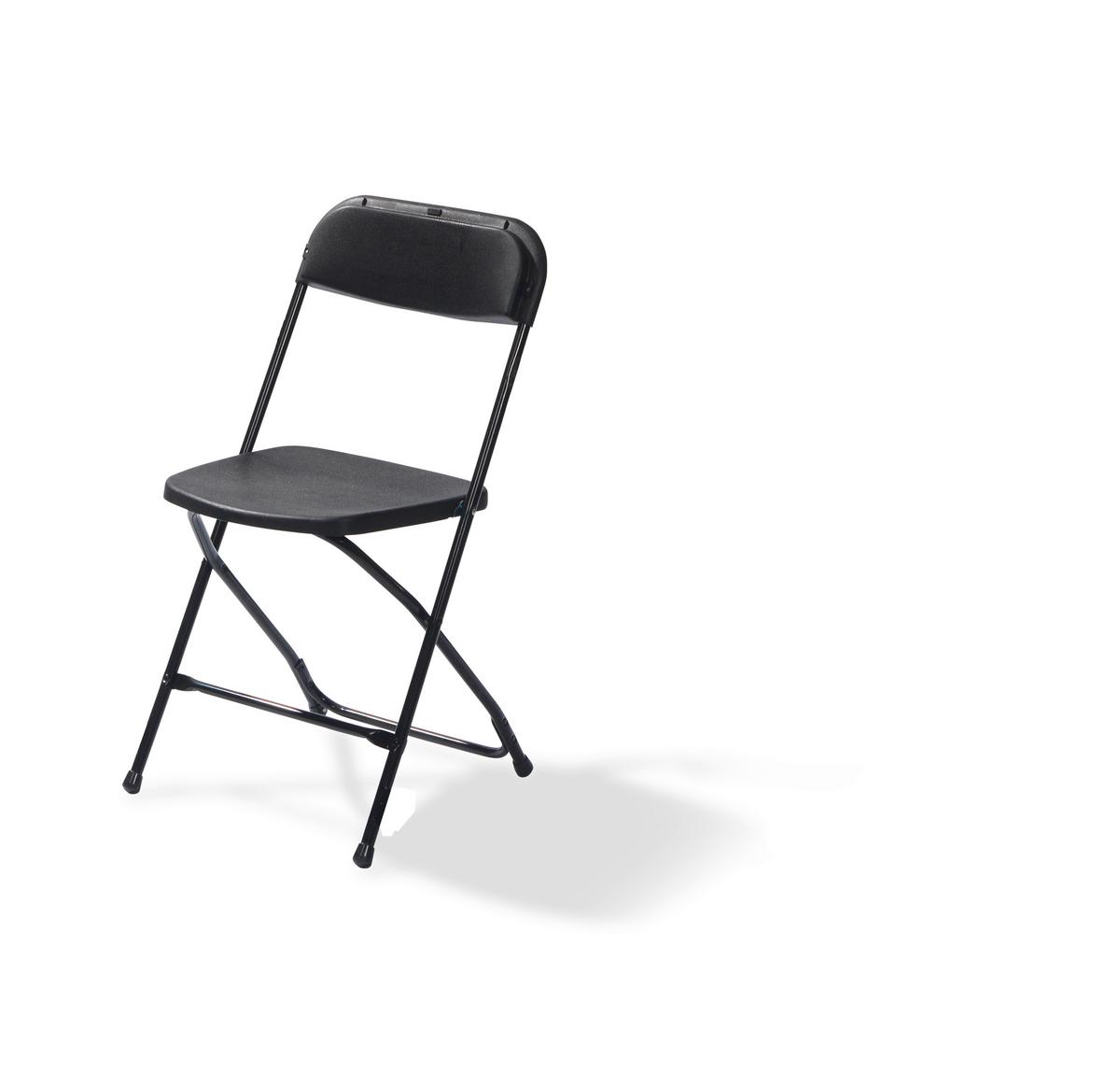 Klappsessel-set 7x Budget Klappstuhl - Schwarz, LIFESTYLE, Kunststoff/Metall (43/80/49cm)