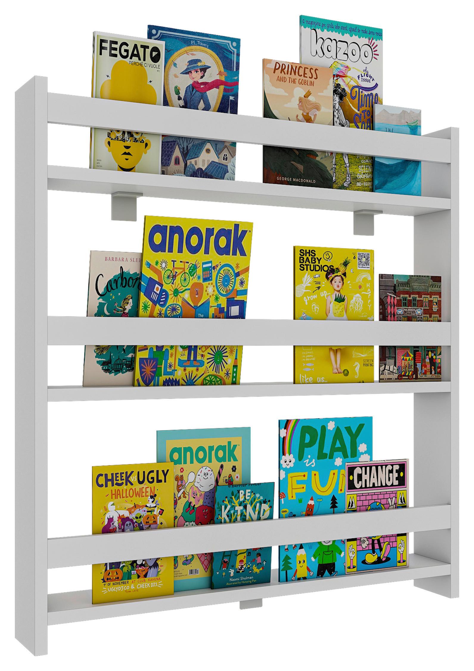 Hängeregal Kidos 70 Cm Weiß Holzwerkstoff 3 Fächer - Weiß, MODERN, Holzwerkstoff (70/80/10cm) - MID.YOU