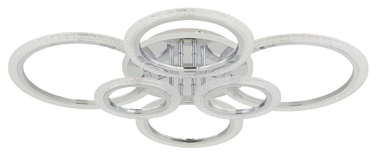 LED-Deckenleuchte Memory-Funktion - Klar/Chromfarben, Design, Kunststoff/Metall (78/60,5/11,5cm) - Globo