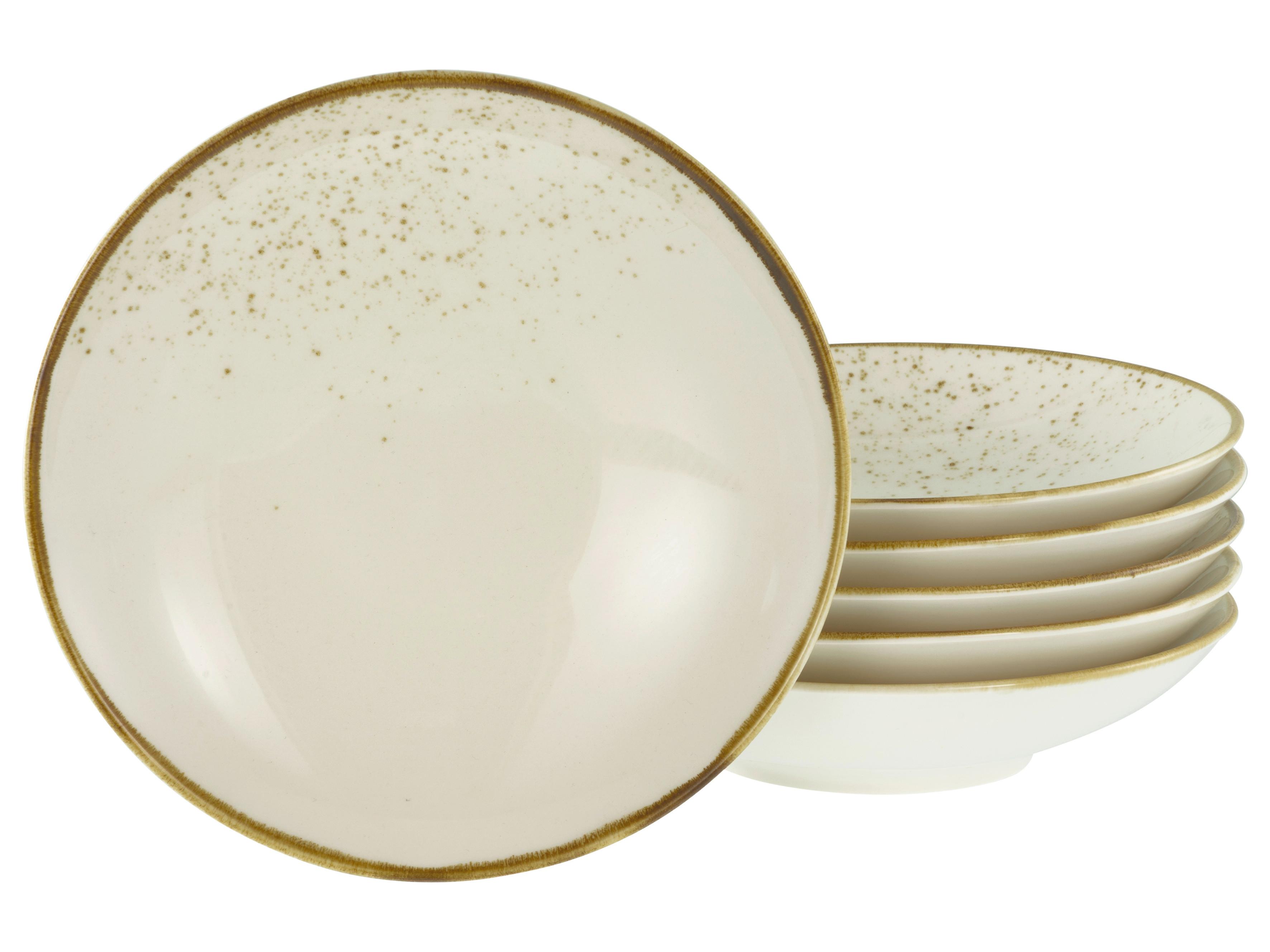 Suppentellerset, 6tlg. Steinzeug, creme - Creme, Basics, Keramik (22cm) - Creatable