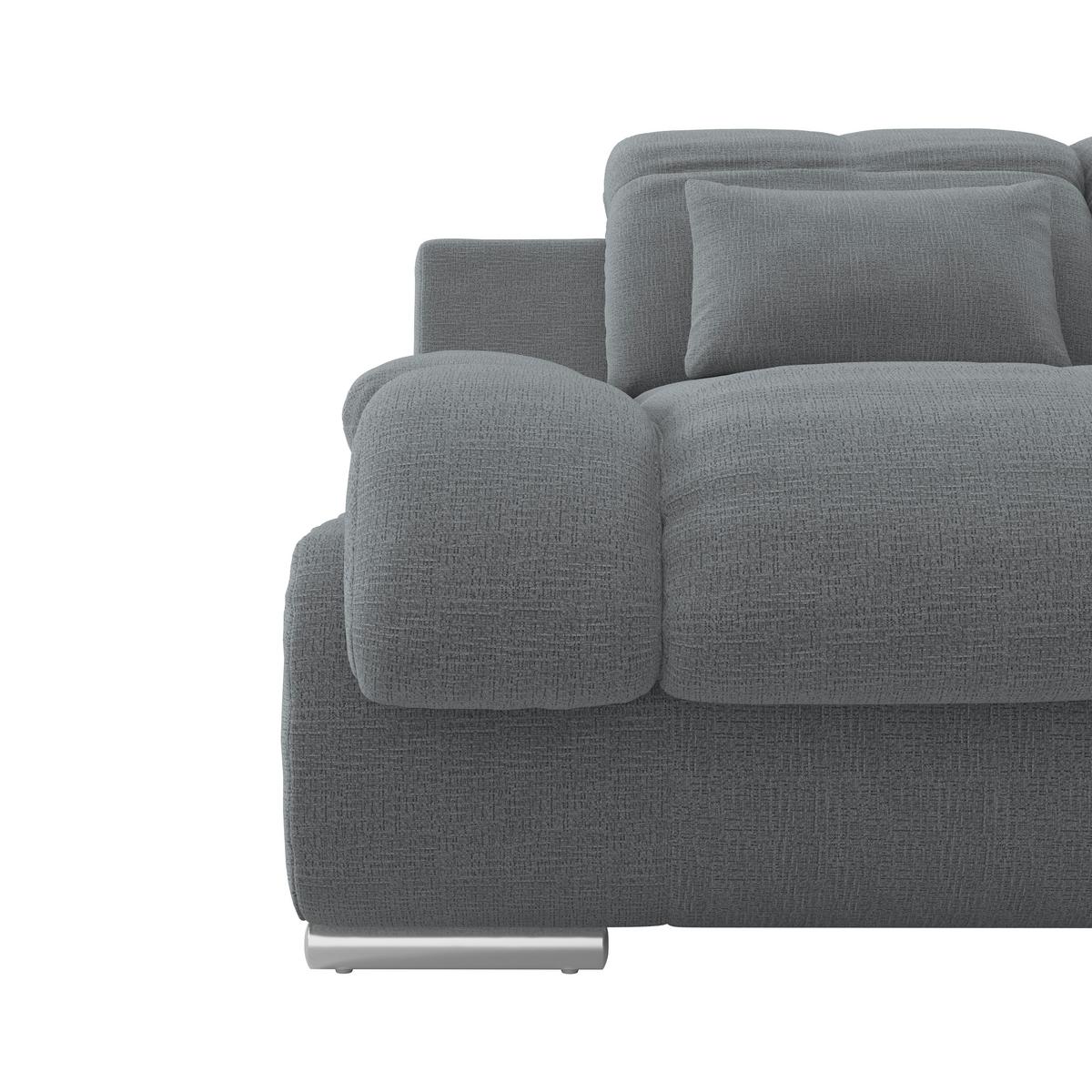 Wohnlandschaft Multi mit Schlaffunktion Anthrazit - Chromfarben/Anthrazit, MODERN, Textil (228/345/184cm) - Luca Bessoni
