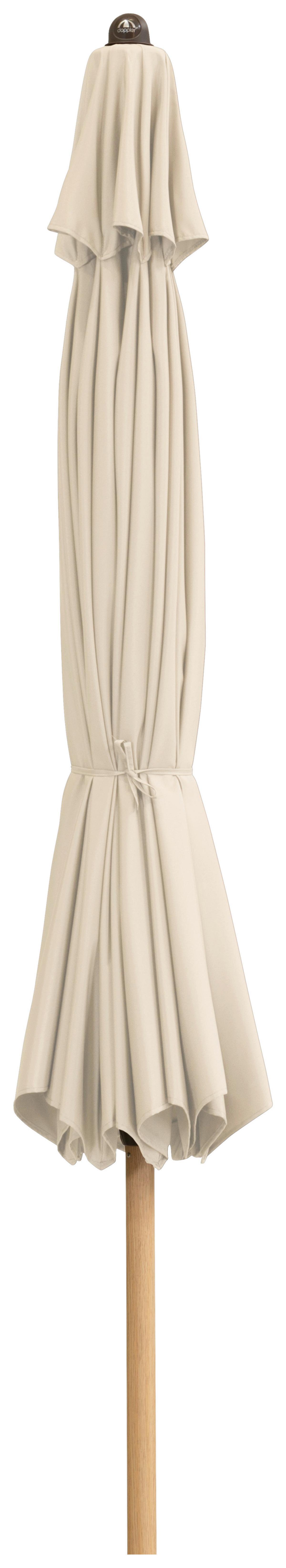 Sonnenschirm Rund, Ø 350 cm, mit Kurbel - Eschefarben/Naturfarben, Design, Textil/Metall (350/350cm) - Doppler