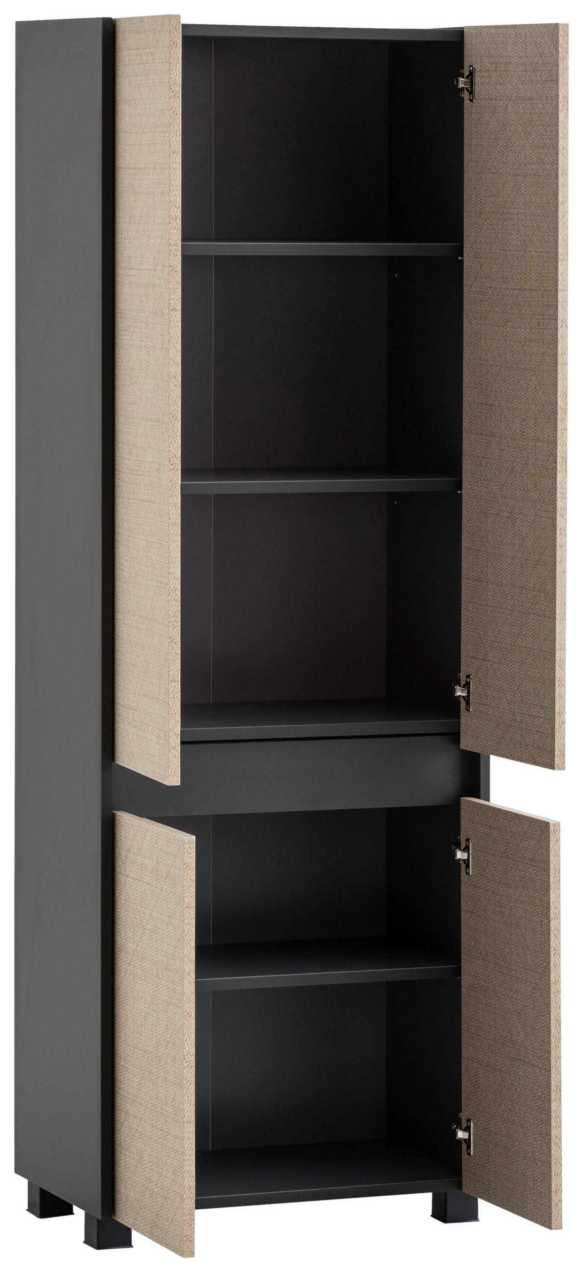 Hochschrank Sander Beige/Anthrazit B: 56,9cm - Beige/Anthrazit, MODERN, Holzwerkstoff (56,9/164,5/33cm) - MID.YOU