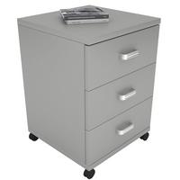 Rollcontainer Grau Tobila 45x58x44 Cm - Grau, Basics, Holzwerkstoff/Kunststoff (45/58/44cm) - MID.YOU