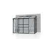 Gewächshaus 262,1x220,8x201,4 cm Aluminium - Schwarz, Basics, Glas/Kunststoff (262,1/220,8/201,4cm)