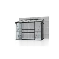 Gewächshaus 262,1x220,8x201,4 cm Aluminium - Schwarz, Basics, Glas/Kunststoff (262,1/220,8/201,4cm)